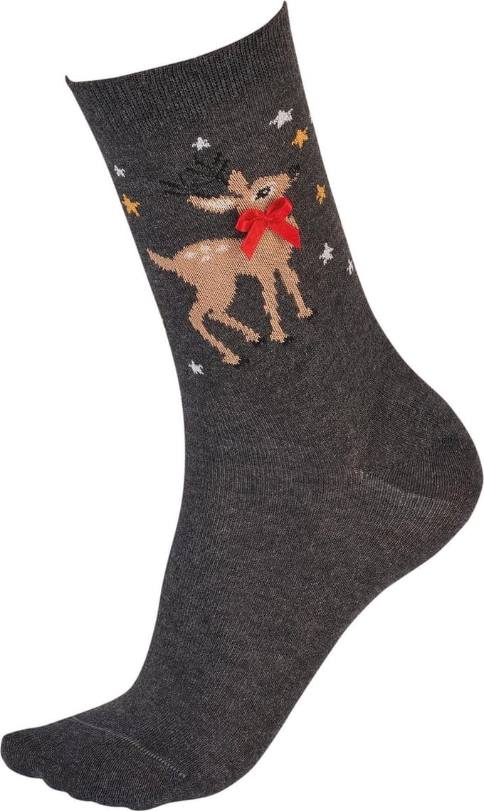 Reindeer Dames kerst sokje one size