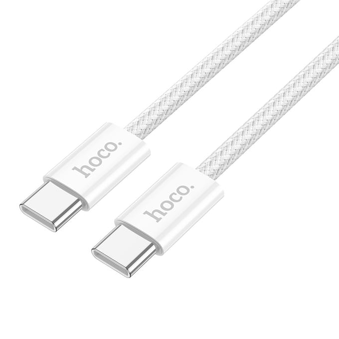 Hoco - 60W USB-C naar USB-C Kabel - 1 meter - Wit