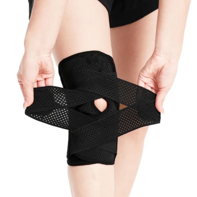 Genouillère Légère Réglable Support Ménisque Sangle Rotulienne Wrap de Compression Protecteur Articulaire Pour le Sport XL