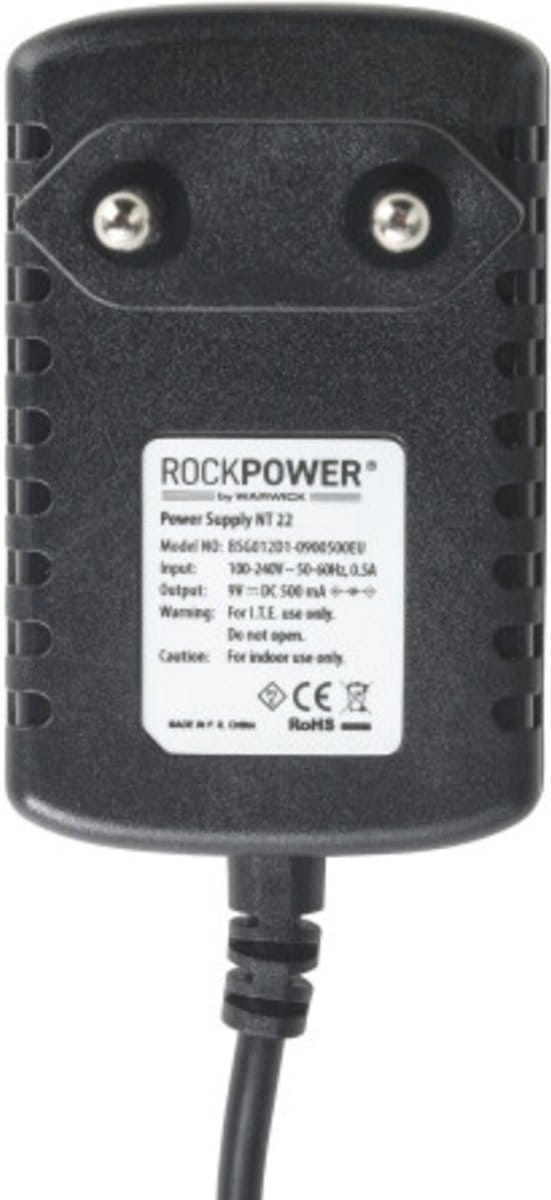 Rock Power NT 22 Power Supply 9V DC - Voedingseenheid voor effect-units
