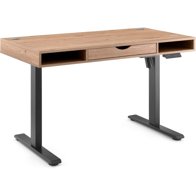 Bureau Worktime Style 120 x 60 elektrisch in hoogte verstelbaar eiken/zwart hjh OFFICE