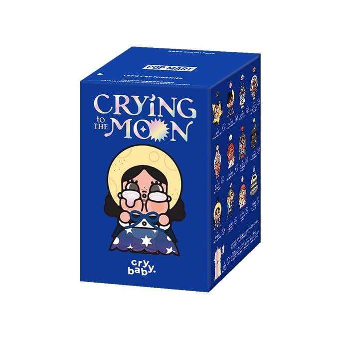 POP MART CRYBABY CRYING TO THE MOON SERIE FIGUREN Blind Box blue