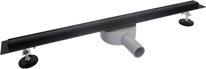 LINEA UNO - Linas 70x7cm - Mat zwart - Douchegoot - - 991231