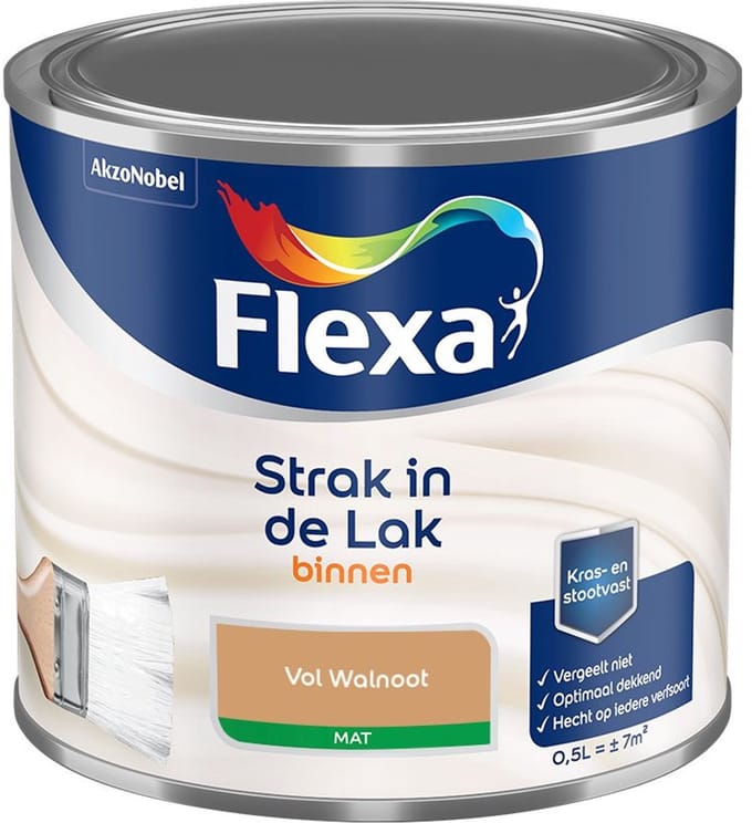 Flexa - Strak In De Lak Binnenlak Mat - Vol Walnoot - Mengverf - 500 Ml