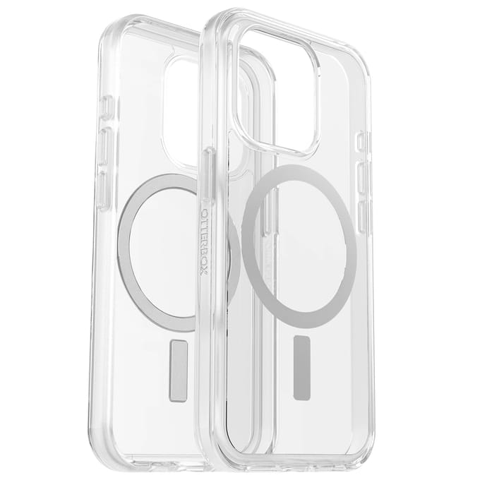 OtterBox Symmetry Clear Backcover MagSafe voor de Apple iPhone 15 Pro - Transparant