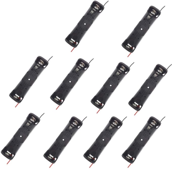 10 Stuks 18650 Batterijclips en Batterijhouders met Connect Leads