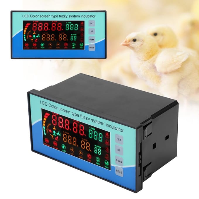 Thermostaatregelaar voor broedmachine, eierhygrostaat, microcomputer, automatische temperatuurregeling, sensor blue