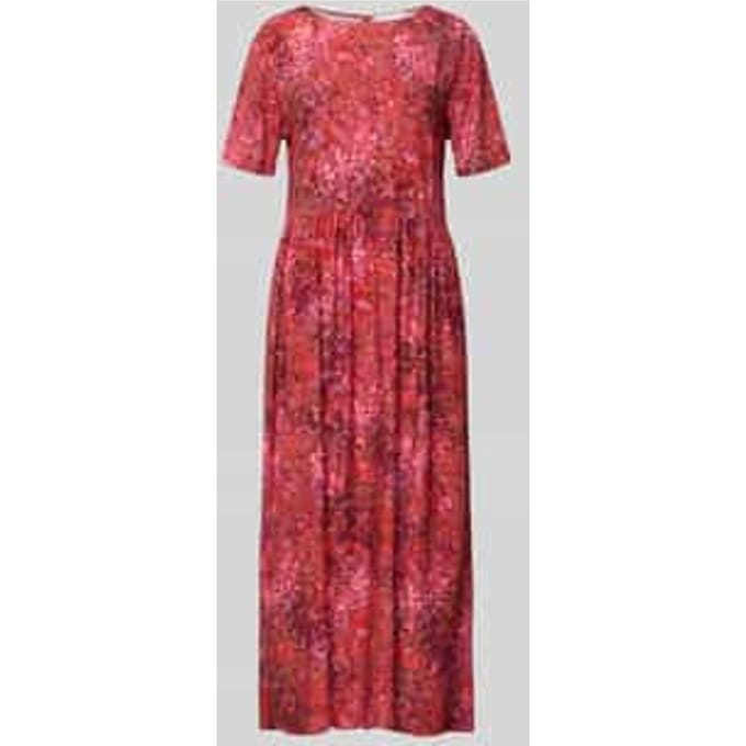 midi-jurk van viscose in all-over look