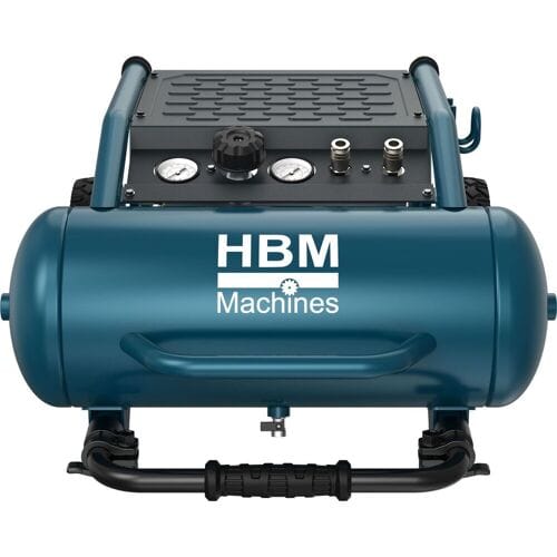 HBM olievrije stille compressor, 19 liter, 10 bar, 1,6 pk