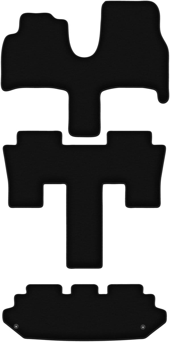 BASIC zwarte veloursmatten voor: Fiat Ulysse II 7-zits (2002-2010)