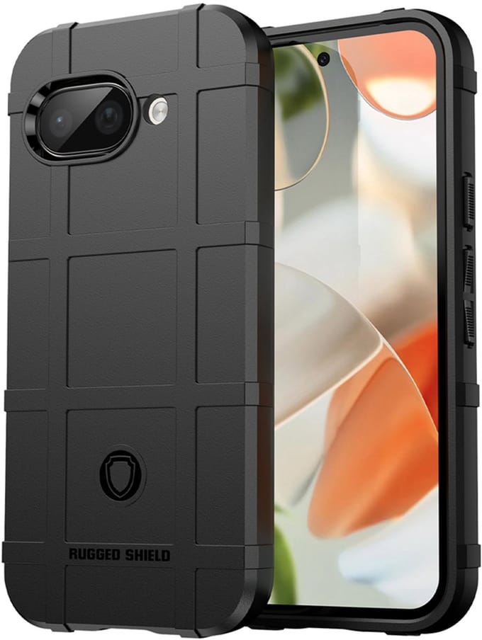 MobyDefend Hoesje - Geschikt voor Google Pixel 9a - Rugged Shield TPU Backcover - Zwart