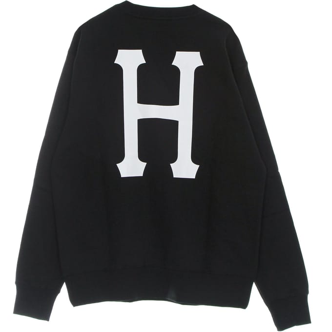 Essentials Classic H Crew herensweatshirt met ronde hals zwart