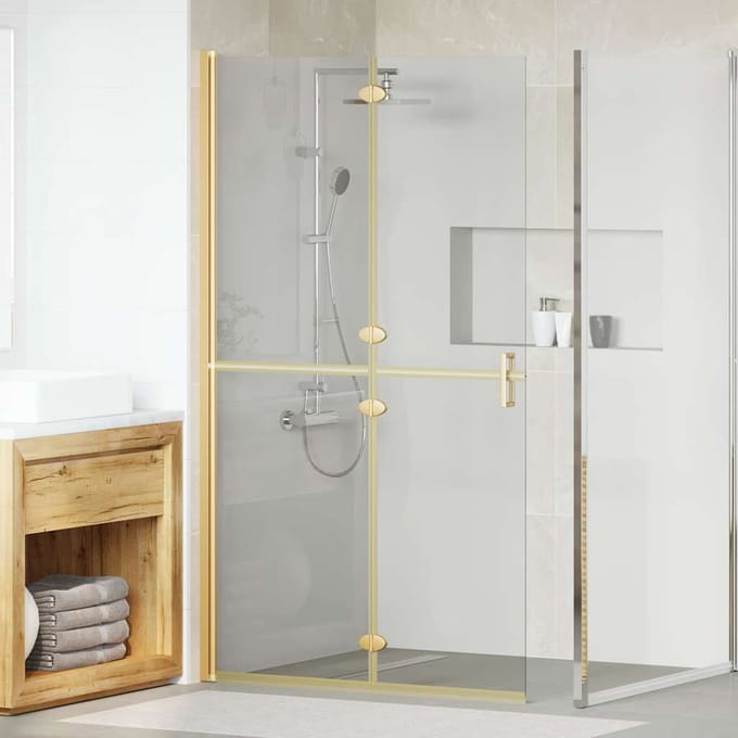 vidaXL - Inloopdouche - wand - Goud - 110 - x - 6,5 - x - 190 - cm