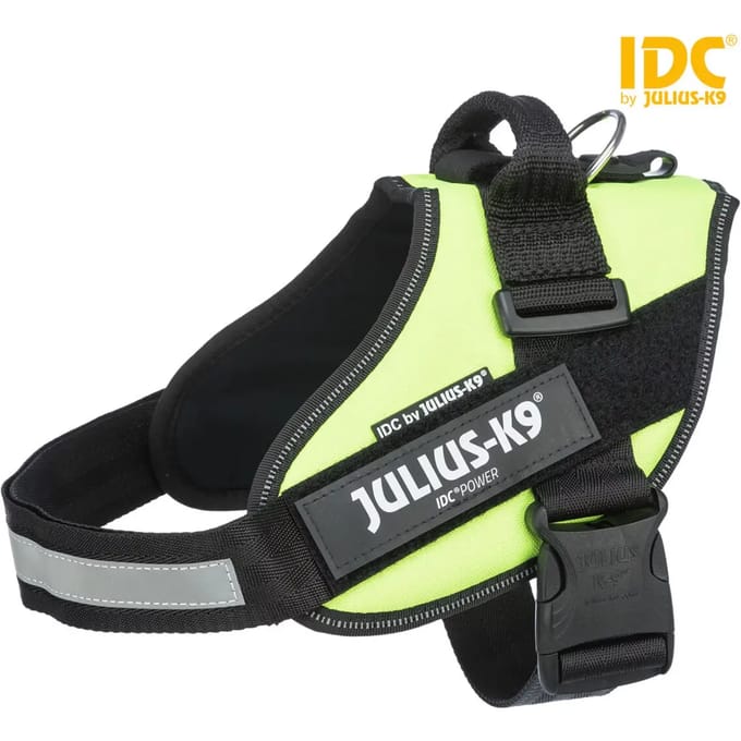 Julius-K9 IDC®-Powertuigje - Neon groen - Grootte M: borstomvang 58 - 76 cm