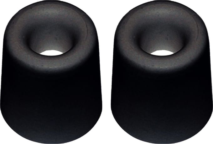 QlinQ Deurbuffer - 2x - deurstopper - zwart - rubber - 75 x 40 mm - schroefbevestiging