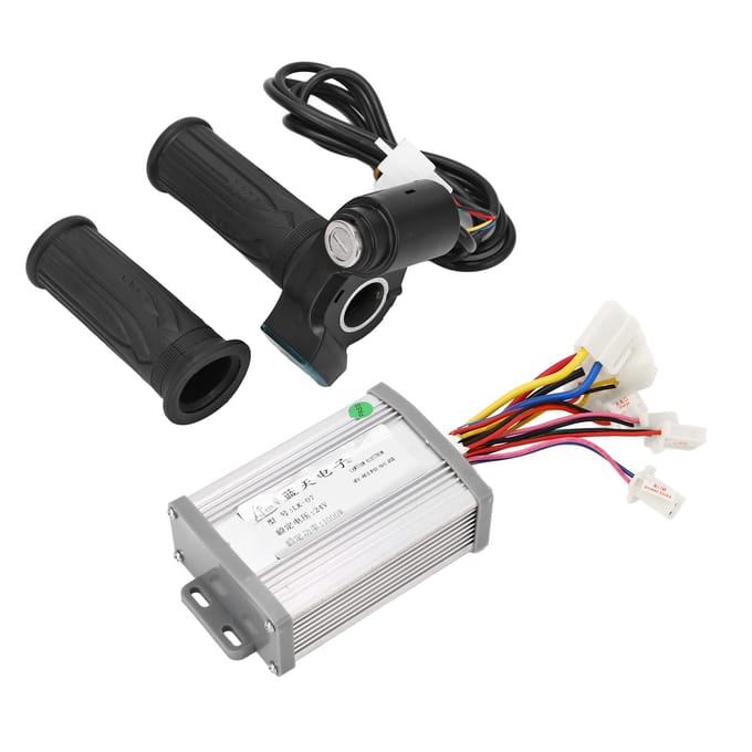 24V 1000W Fiets Geborstelde Motor Controller met Draaigashendel Sleutels Elektrische Fiets Ombouwset black