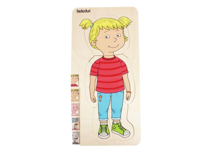 Beleduc Wooden Layered Puzzle Girl - 5 Layers Hout