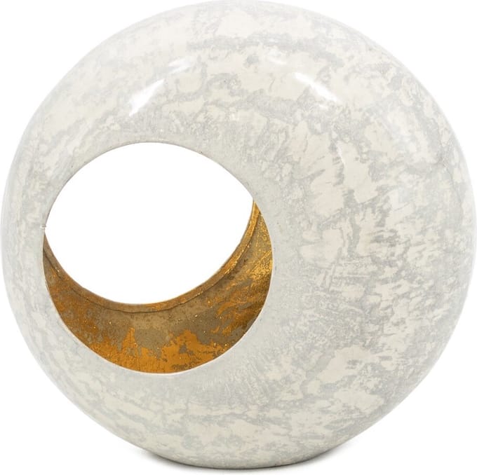 Standing egg windlicht cream