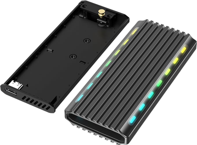 Gembird EE2280-U3C-03 - storage enclosure - M.2 Card (PCIe NVMe & SATA) - USB 3.1 (Gen 2)