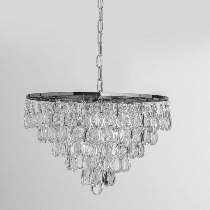 ORION Hanglamp Celeste met K9-kristallen 9-lamps chroom