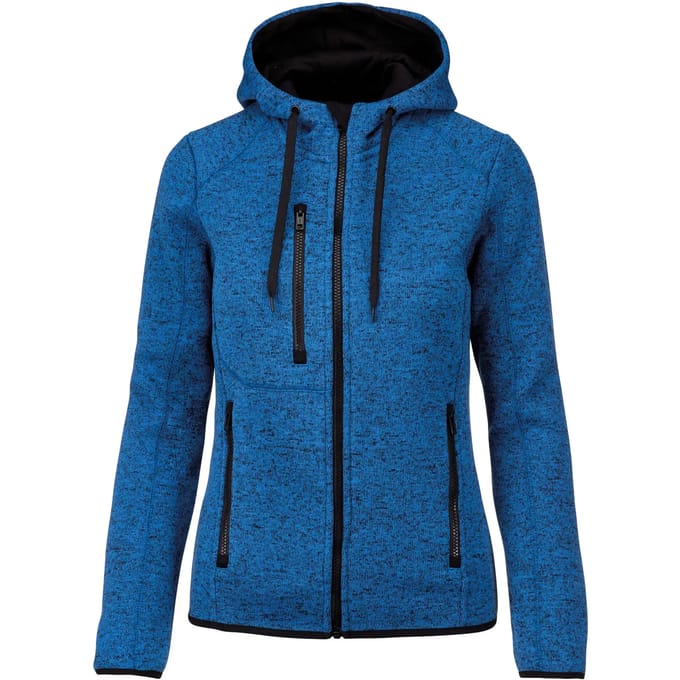 PROACT® Heather damesvest met capuchon PA366 - Light Royal Blue Melange - S