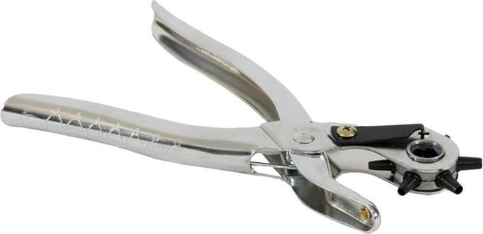 Gaatjestang / revolvertang voor riem - 6 maten