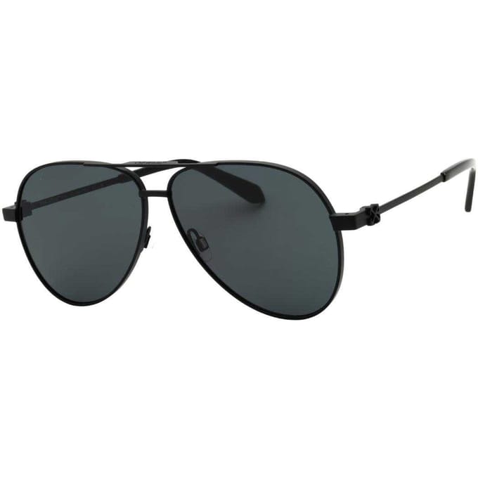 Off White Unisex volwassen zonnebril Ruston L gespiegeld (Zwart)