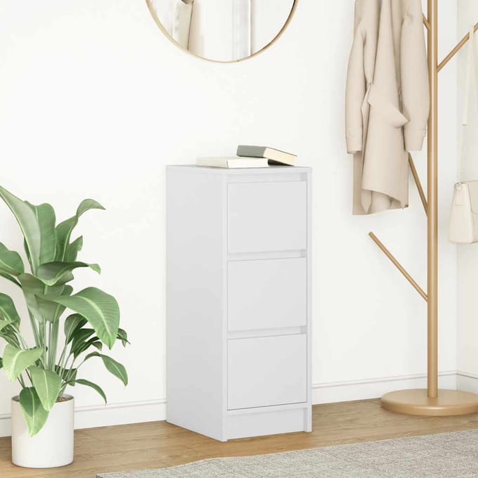 vidaXL - Dressoir - 29,5x34x76 - cm - spaanplaat - wit