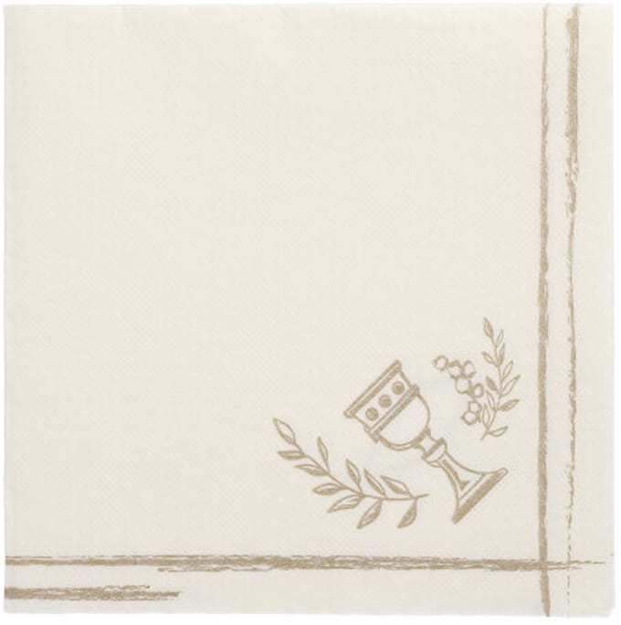 50 Servetten ROYAL Collection 1/4 vouw 40 cm x 40 cm Communion / Confirmation