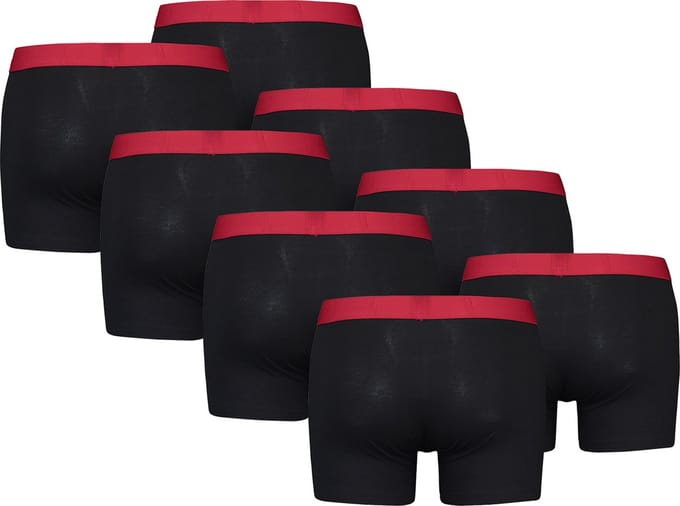 BOXERS 8-pack Levi's effen herenboxershorts, gemaakt van biologisch katoen