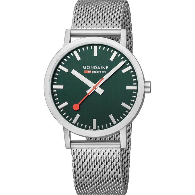Mondaine M660.30360.60SBJ - Horloge - Mesh - Groen - 40mm