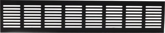 VoorVentilatie aluminium plintrooster - 400 x 80 mm - zwart