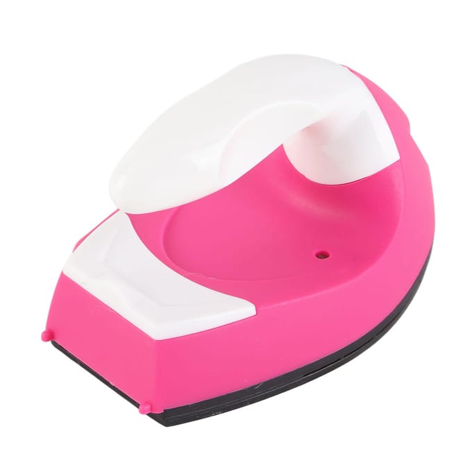 Mini Craft Strijkijzer Plastic Behuizing Draagbaar Klein Kinderhandig Hittepers voor DIY pink