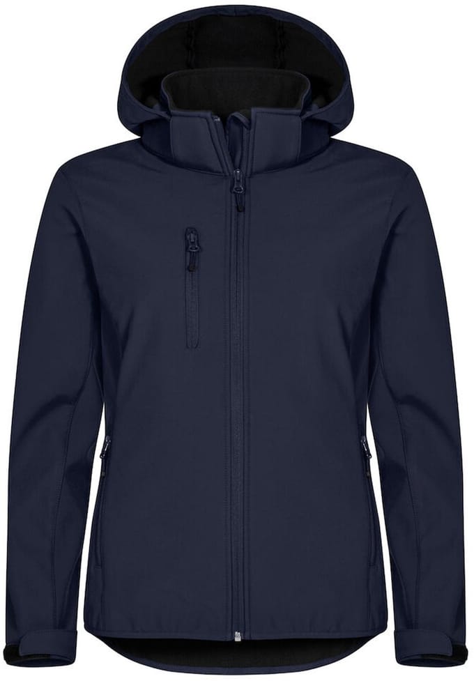 Clique Softshell jas met Capuchon Basic Dames - Dark Navy - Maat XXL/44