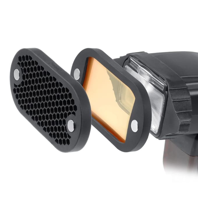 Camera Flitser Softbox Filter Honingraat Grid Set Accessoire voor Opzetflitser white