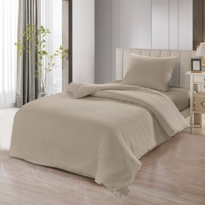 Lavella Sade Dekbedovertrek Set 3-delig - Beige - 140x200cm