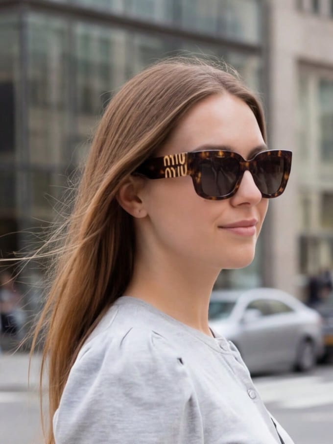Lunettes de soleil pour femme Miu Miu SMUB05 marron