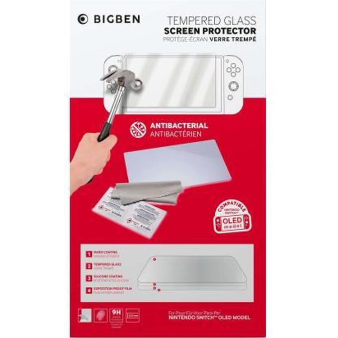 BigBen Interactive Tempered Glass Screen Protector - Nintendo Switch OLED