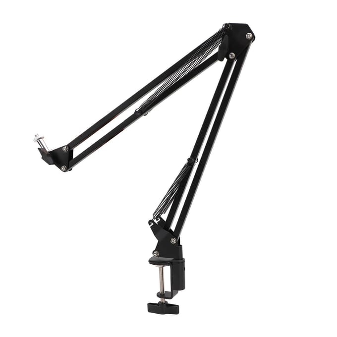 Bovenhoofd Camera Mount Bureau Standaard Staal met 1/4 Schroefkop Adapter Bovenhoofd Camera Bureau Statief black