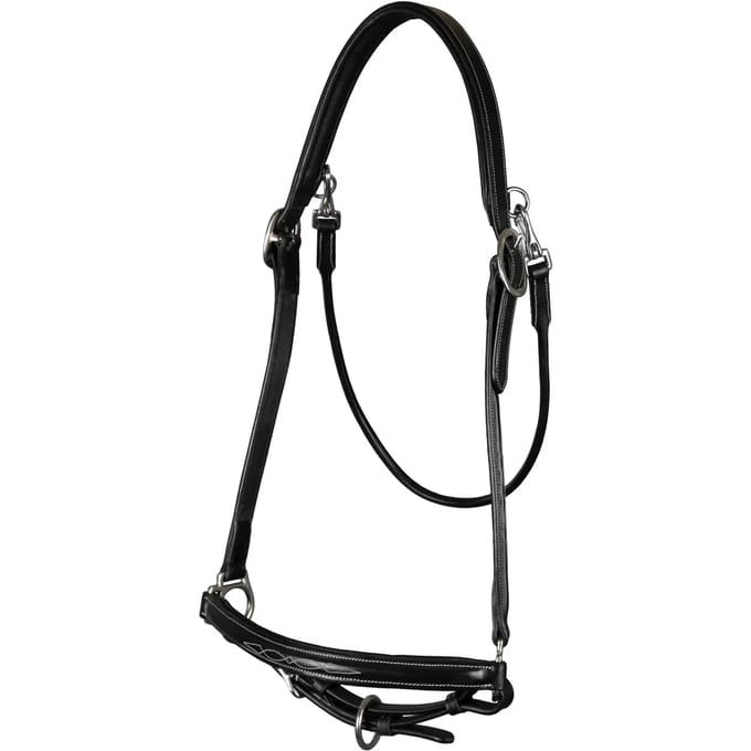 Dy'on Halster Working Collection Grooming Leer Zwart - paard