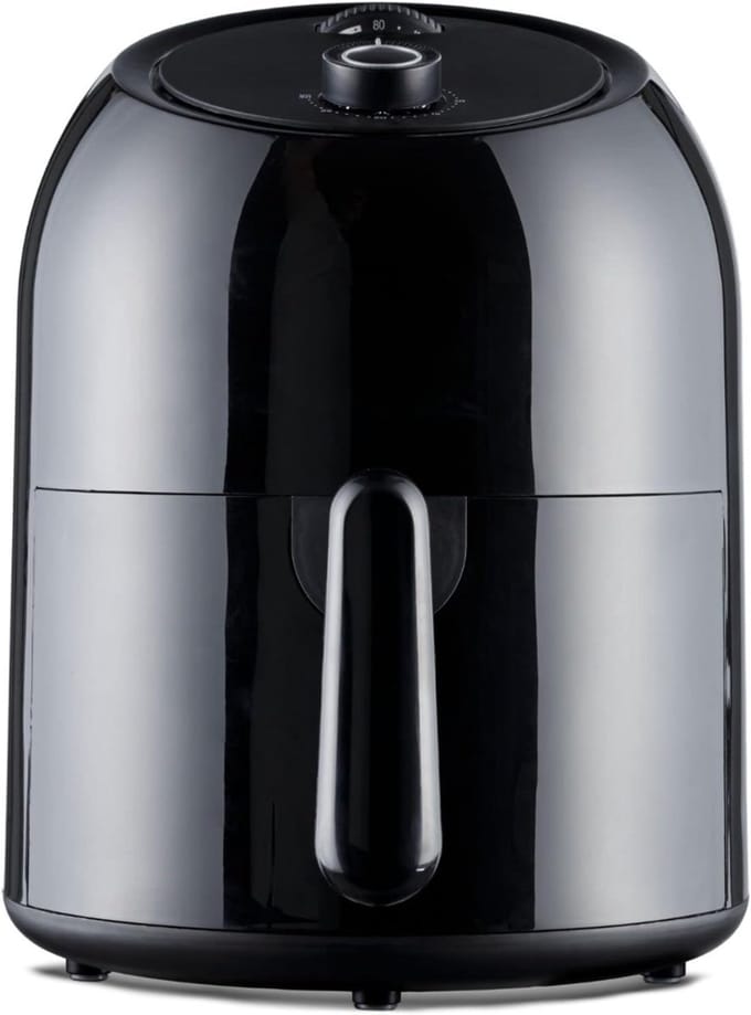 DYNA® Mini Airfryer - Airfryer - Heteluchtfriteuse - Compact - Zwart - 28cm x 29cm x 37cm