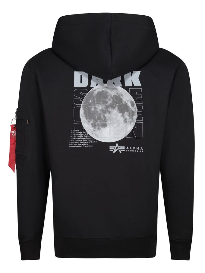 Alpha Industries Dark Side Hoodie Zwart Reflectief