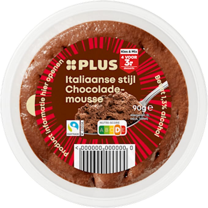 Italiaanse stijl Chocomousse