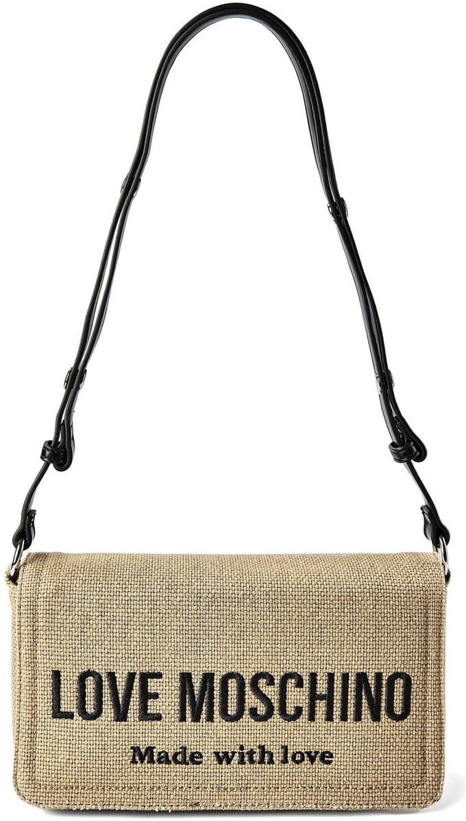 Love Moschino Cargo Canvas Crossbody tas 24 cm - Dames - black - gold