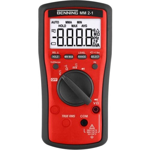 Benning MM 2-1 Multimeter Digitaal Datalogger CAT III 600 V, CAT IV 300 V Weergave (counts): 6000