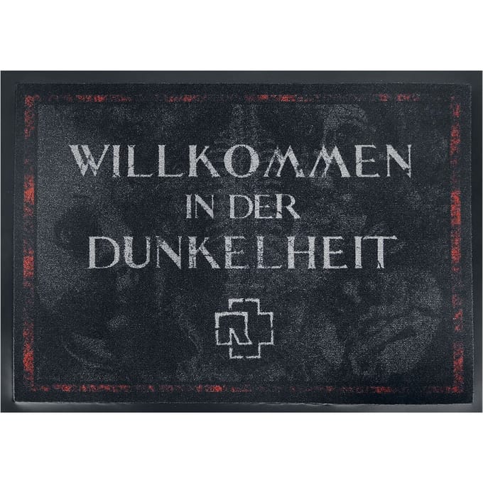 Rammstein Deurmat - Willkommen In Der Dunkelheit - voor Geen - donkergrijs-rood