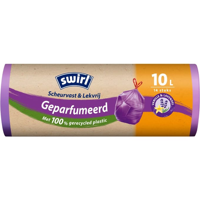 Swirl pedaalemmerzak trekband geparfumeerd 10L  14 stuks