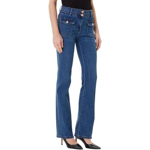 Morgan - High-waisted bootcut jeans 241-Polen Jean stone - Maat : 34