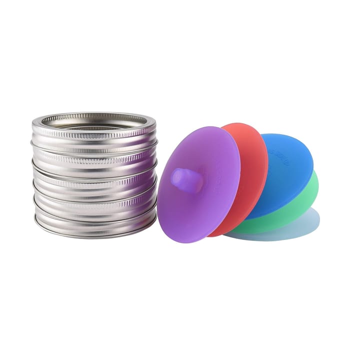 Couvercle de Fermentation pour Pot Mason Couvercle de Fermentation Scellé au Silicone pour Calibre 86mm Type 1