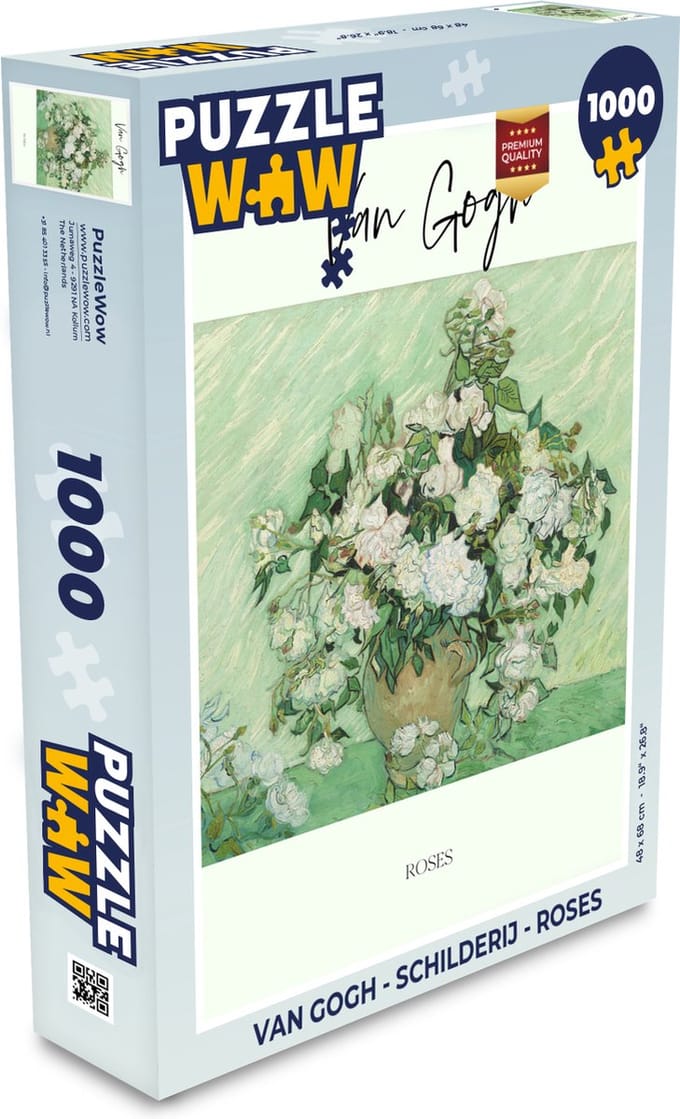 Puzzel Van Gogh - Schilderij - Roses - Legpuzzel - Puzzel 1000 stukjes volwassenen